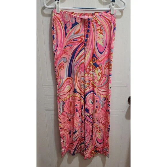Lilly Pulitzer Womens Georgia May Palazzo Pull-On Stretch Pants Reef Retreat XXS - Picture 1 of 16